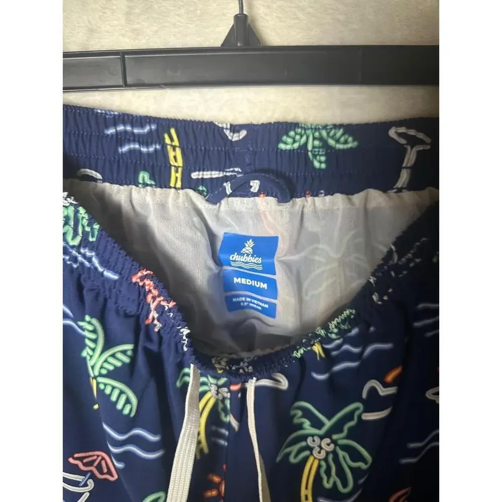 Chubbies “The‎ Neon Lights” S 5.5” Inseam Swim Trunks Size Medium